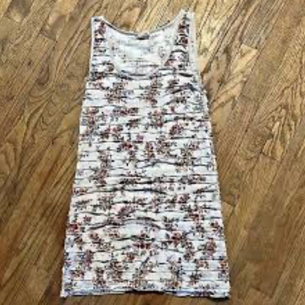 Women's Free People Tiered Ruffle Floral Tank Dress Size: M